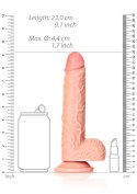 Straight Realistic Dildo Balls Suction Cup - 8""""/ 20,5 cm
