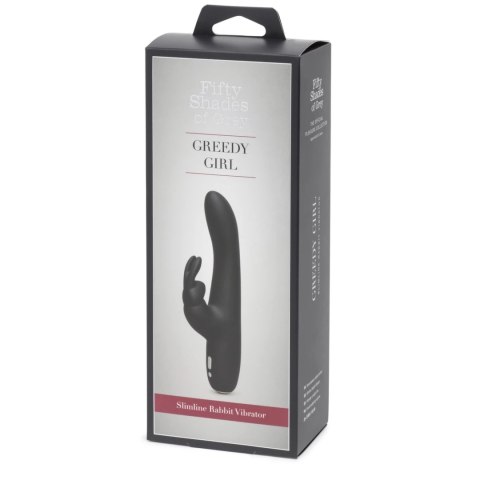 Fifty Shades of Grey Greedy Girl Slimline Rabbit - silikonowy model ładowany USB Fifty Shades of Grey Fifty Shades of Grey Greedy Girl Slimline Rabbit - silikonowy model ładowany USB Fifty Shades of Grey