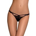 Obsessive Intensa Double Thong L/XL czarne koronka podwojne paski Obsessive