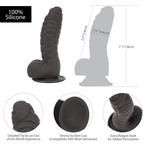 Addiction Ben Dong 18 cm Black - silikonowa anatomiczna forma, prążkowana Addiction Addiction Ben Dong 18 cm Black - silikonowa anatomiczna forma, prążkowana Addiction
