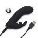 Fifty Shades of Grey Greedy Girl Mini Rabbit Wibrator USB, czarny, wodoodporny Fifty Shades of Grey