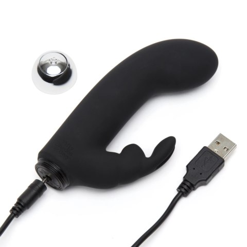 Fifty Shades of Grey Greedy Girl Mini Rabbit Wibrator USB, czarny, wodoodporny Fifty Shades of Grey Fifty Shades of Grey Greedy Girl Mini Rabbit Wibrator USB, czarny, wodoodporny Fifty Shades of Grey