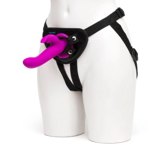 Happy Rabbit Zestaw Harness z Wibrującą Maszyną Intymną Fioletowy USB Happy Rabbit