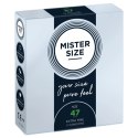 Mister Size Prezerwatywy 47 mm 3 sztuki - Dopasowany Komfort Mister Size Mister Size Prezerwatywy 47 mm 3 sztuki - Dopasowany Komfort Mister Size
