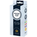 Mister Size Prezerwatywy 53 mm 10 szt. - Dopasowany Rozmiar, Bezpieczna Powierzchnia Mister Size