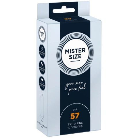 Mister Size Prezerwatywy 57 mm 10 szt. - Dopasowany anatomiczny rozmiar Mister Size