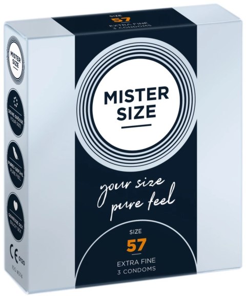 Mister Size Prezerwatywy 57 mm 3 szt. - precyzyjny dobor rozmiaru Mister Size Mister Size Prezerwatywy 57 mm 3 szt. - precyzyjny dobor rozmiaru Mister Size
