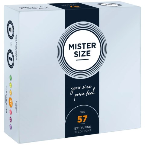 Mister Size Prezerwatywy 57 mm 36 sztuk - anatomiczny kształt, komfort Mister Size Mister Size Prezerwatywy 57 mm 36 sztuk - anatomiczny kształt, komfort Mister Size