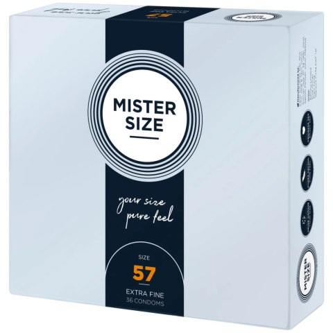 Mister Size Prezerwatywy 57 mm 36 sztuk - anatomiczny kształt, komfort Mister Size Mister Size Prezerwatywy 57 mm 36 sztuk - anatomiczny kształt, komfort Mister Size