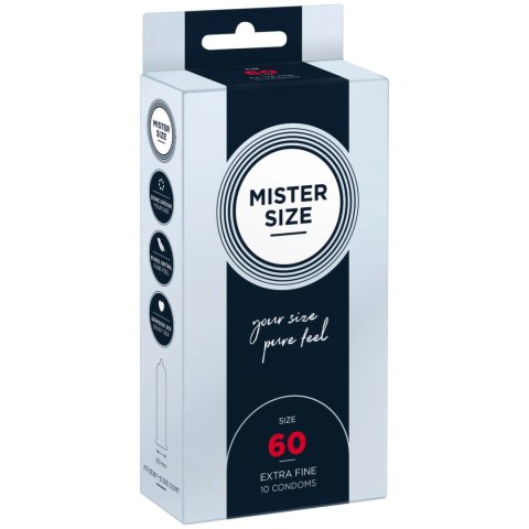 Mister Size Prezerwatywy 60 mm 10 szt. - Dopasowany rozmiar, komfort Mister Size Mister Size Prezerwatywy 60 mm 10 szt. - Dopasowany rozmiar, komfort Mister Size