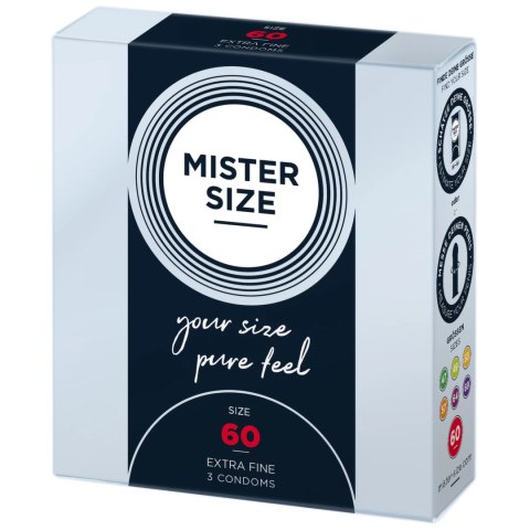 Mister Size Prezerwatywy 60 mm 3 sztuki - komfortowy rozmiar XL Mister Size Mister Size Prezerwatywy 60 mm 3 sztuki - komfortowy rozmiar XL Mister Size
