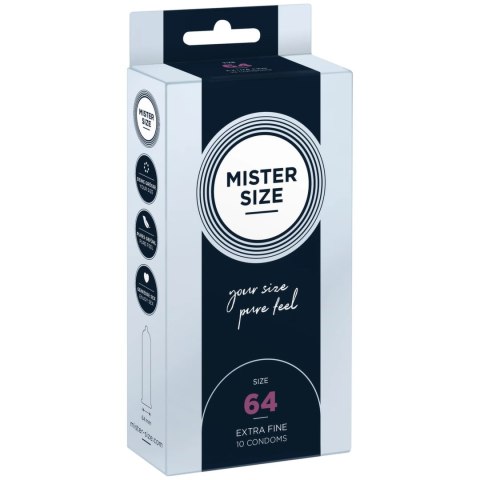 Mister Size Prezerwatywy 64 mm 10 szt. - Dopasowany rozmiar, komfort Mister Size Mister Size Prezerwatywy 64 mm 10 szt. - Dopasowany rozmiar, komfort Mister Size