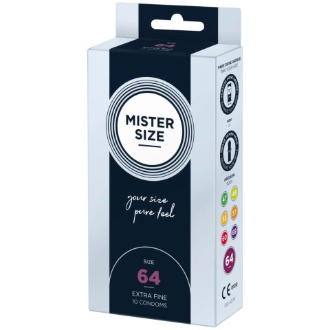 Mister Size Prezerwatywy 64 mm 10 szt. - Dopasowany rozmiar, komfort Mister Size Mister Size Prezerwatywy 64 mm 10 szt. - Dopasowany rozmiar, komfort Mister Size