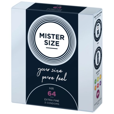 Mister Size Prezerwatywy 64 mm 3 szt. - indywidualny rozmiar, komfort Mister Size Mister Size Prezerwatywy 64 mm 3 szt. - indywidualny rozmiar, komfort Mister Size