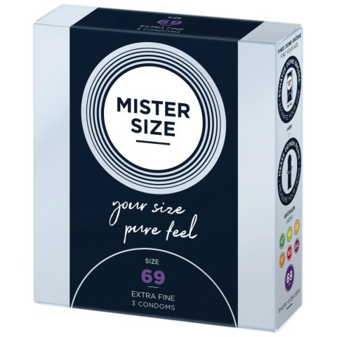 Mister Size Prezerwatywy 69 mm 3 szt. - Dopasowany rozmiar, komfort Mister Size Mister Size Prezerwatywy 69 mm 3 szt. - Dopasowany rozmiar, komfort Mister Size