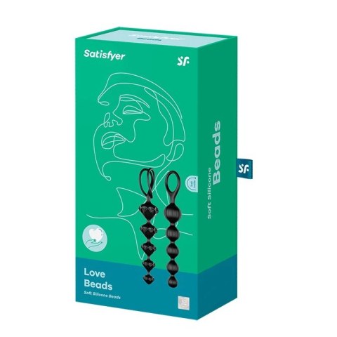 Satisfyer Love Beads Black - Zestaw 2 silikonowych sznurow w czerni Satisfyer Satisfyer Love Beads Black - Zestaw 2 silikonowych sznurow w czerni Satisfyer