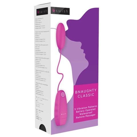 B Swish Bnaughty Classic Cerise - wodoodporna maszyna intymna 5 trybow B Swish B Swish Bnaughty Classic Cerise - wodoodporna maszyna intymna 5 trybow B Swish