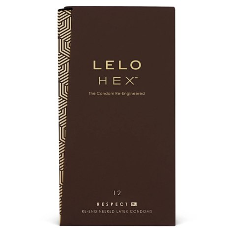 LELO HEX Respect XL 12 szt. prezerwatywy szerokie, cienka struktura 58 mm Lelo
