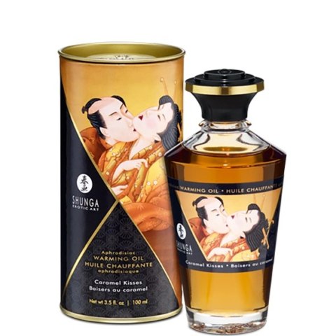 Shunga Aphrodisiac Warming Oil Caramel Kisses 100ml - Olejek Rozgrzewający Karmelowy Shunga