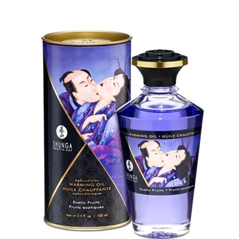 Shunga Aphrodisiac Warming Oil Exotic Fruits 100ml - rozgrzewający olejek do masażu Shunga