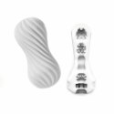Tenga Flex Silky White - elastyczna maszyna intymna spiralna, biała Tenga