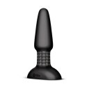 B-Vibe Rimming Plug 2 Black - bezprzewodowy system rotacyjny, silikon B-vibe