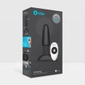 B-Vibe Rimming Plug 2 Black - bezprzewodowy system rotacyjny, silikon B-vibe