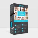 B-Vibe Rimming Plug 2 Black - bezprzewodowy system rotacyjny, silikon B-vibe
