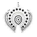 Bijoux Indiscrets Flamboyant Black & Silver - Kryształki dekoracyjne na ciało Bijoux Indiscrets
