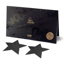 Bijoux Indiscrets Flash Star Black - samoprzylepne ozdoby dekoracyjne czarne Bijoux Indiscrets