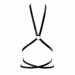 Bijoux Indiscrets Maze Body Harness Black - wielopozycyjna uprząż z eko-skory Bijoux Indiscrets