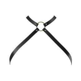 Bijoux Indiscrets Maze Chest Thin Harness Black - Regulowana uprząż z ekoskory Bijoux Indiscrets