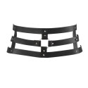 Bijoux Indiscrets Maze Wide Belt Black - Szeroki pas z wegańskiej skory, czarny Bijoux Indiscrets
