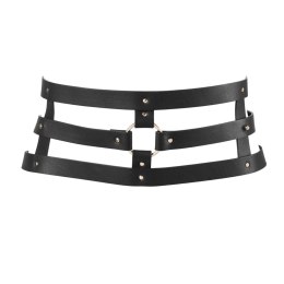 Bijoux Indiscrets Maze Wide Belt Black - Szeroki pas z wegańskiej skory, czarny Bijoux Indiscrets