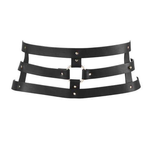 Bijoux Indiscrets Maze Wide Belt Black - Szeroki pas z wegańskiej skory, czarny Bijoux Indiscrets