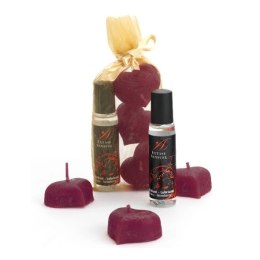 Extase Sensuel Naughty Kit Silk Nights - zestaw świec i lubrykantu truskawkowego Extase Sensuel