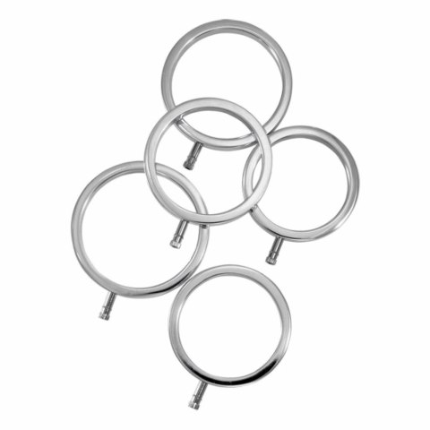 ElectraStim Solid Metal - Zestaw 5 pierścieni przewodzących, stal ElectraStim ElectraStim Solid Metal - Zestaw 5 pierścieni przewodzących, stal ElectraStim