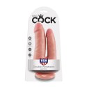 King Cock Double Model 20,9cm - Dwustronna anatomiczna forma z przyssawką King Cock