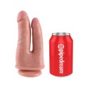 King Cock Double Model 20,9cm - Dwustronna anatomiczna forma z przyssawką King Cock
