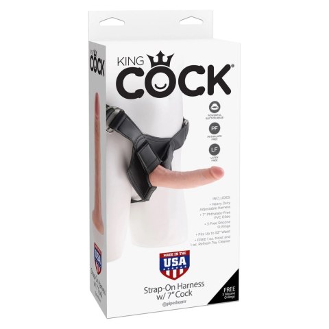 King Cock Uprząż z akcesorium 15 cm - winylowa, regulowana, USA King Cock King Cock Uprząż z akcesorium 15 cm - winylowa, regulowana, USA King Cock