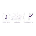 Rocks-Off Icons Duo Vibe Deep Purple - model dla par, 3 silniki, wodoodporny Rianne S
