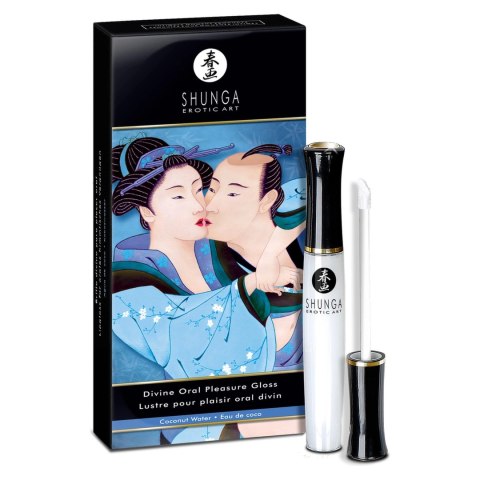 Shunga Divine Oral Pleasure Gloss Coconut Water 10ml - żel chłodząco-rozgrzewający Shunga
