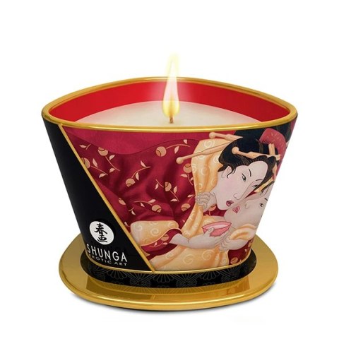 Shunga Romance Świeca do masażu Sojowa Truskawkowe Wino 170ml Shunga