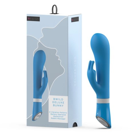 B Swish™ Bwild Deluxe Bunny Blue Lagoon – Silikonowy Masażer Wodoodporny, 19,3 cm B Swish™ Bwild Deluxe Bunny Blue Lagoon – Silikonowy Masażer Wodoodporny, 19,3 cm