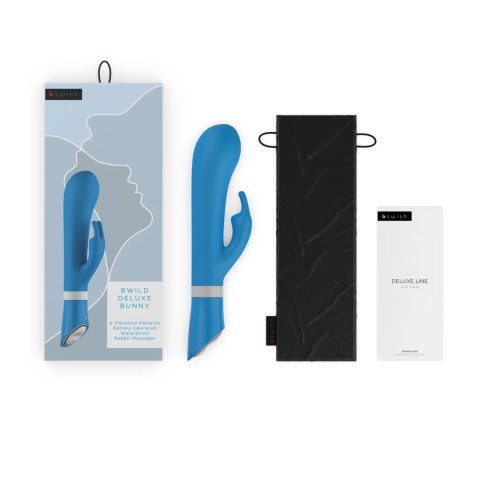 B Swish™ Bwild Deluxe Bunny Blue Lagoon – Silikonowy Masażer Wodoodporny, 19,3 cm B Swish™ Bwild Deluxe Bunny Blue Lagoon – Silikonowy Masażer Wodoodporny, 19,3 cm