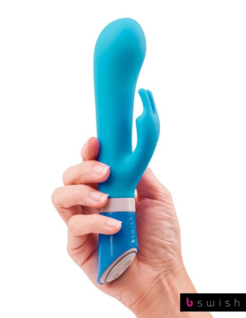 B Swish™ Bwild Deluxe Bunny Blue Lagoon – Silikonowy Masażer Wodoodporny, 19,3 cm B Swish™ Bwild Deluxe Bunny Blue Lagoon – Silikonowy Masażer Wodoodporny, 19,3 cm