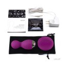 LELO Hula Beads Deep Rose - obrotowo-wibrujące kulki z pilotem Lelo