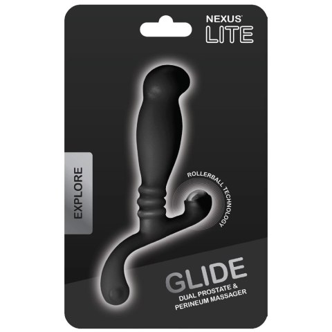 Nexus Glide Black - anatomiczny masażer prostaty z kulką stalową, 11,5 cm Nexus Nexus Glide Black - anatomiczny masażer prostaty z kulką stalową, 11,5 cm Nexus