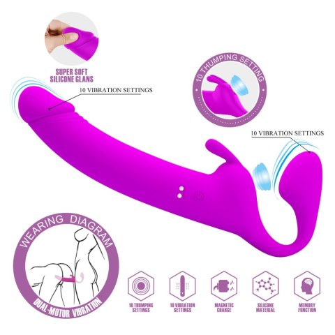 Zanini Vibrating Strapless Strap-On – Bez Uprzęży, Podwójna Przyjemność Zanini Vibrating Strapless Strap-On – Bez Uprzęży, Podwójna Przyjemność