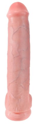 King Cock 38 cm Model z Przyssawką Jasny PVC - Duży Format King Cock